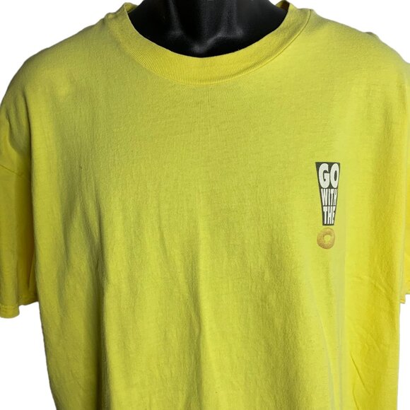 Cheerios Cereal Crewneck Snack T Shirt XL Yellow Graphic Short Sleeve Go With O - Picture 4 of 7